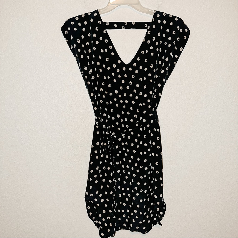 Leona Silk Leopard Spotted Tie Waist Dress